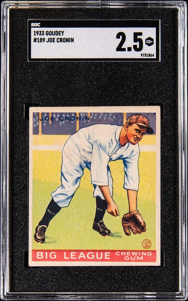 1933 Goudey Joe Cronin #189 card image