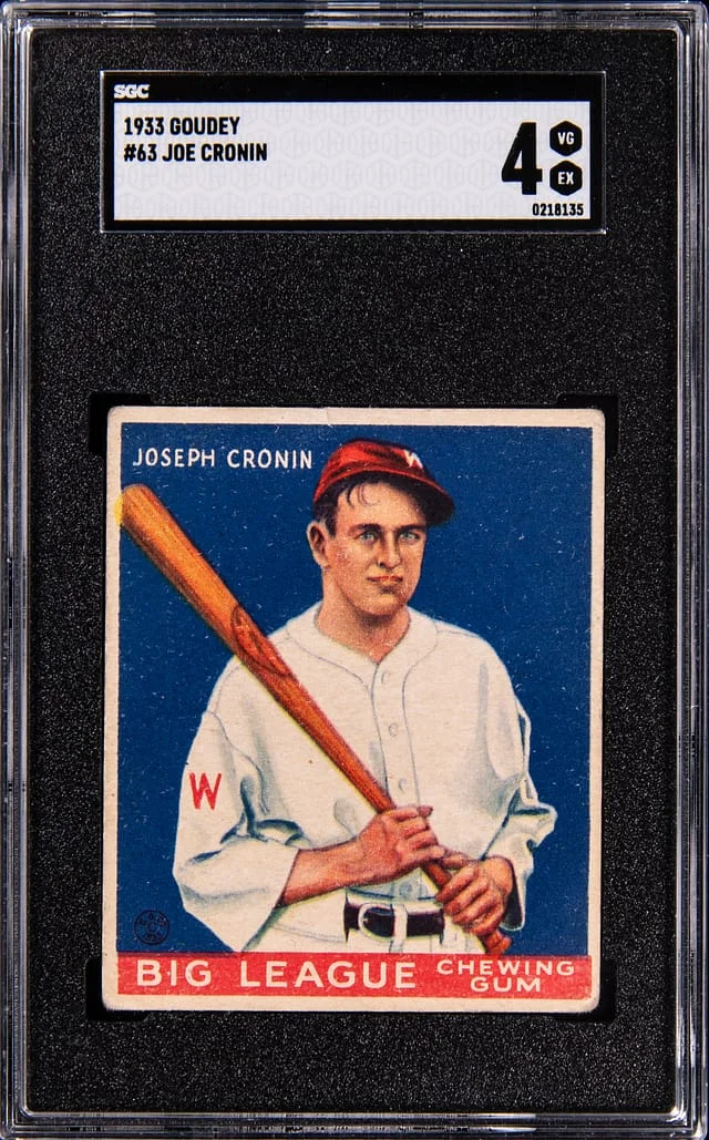 1933 Goudey Joe Cronin #63 card image