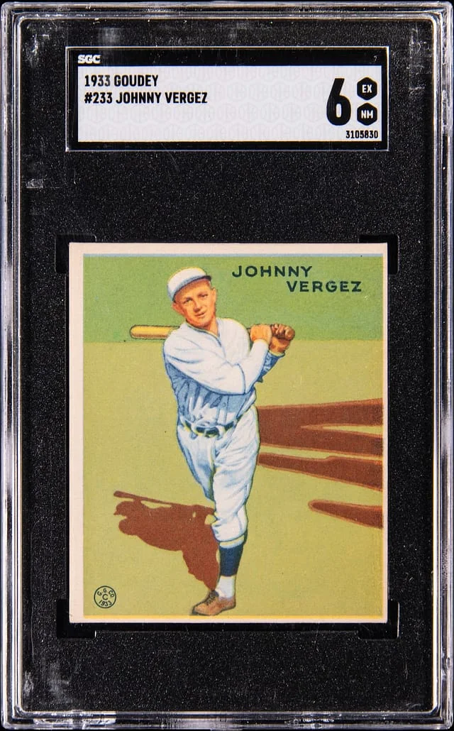 1933 Goudey Johnny Vergez #233 card image
