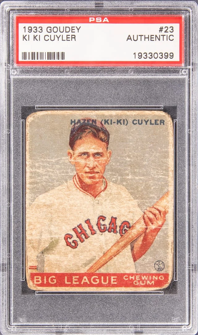 1933 Goudey KiKi Cuyler #23 card image