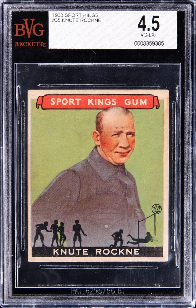 1933 Goudey Knute Rockne Sport Kings #35 card image