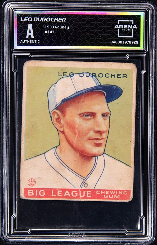 1933 Goudey Leo Durocher - AC Authentic #147 card image