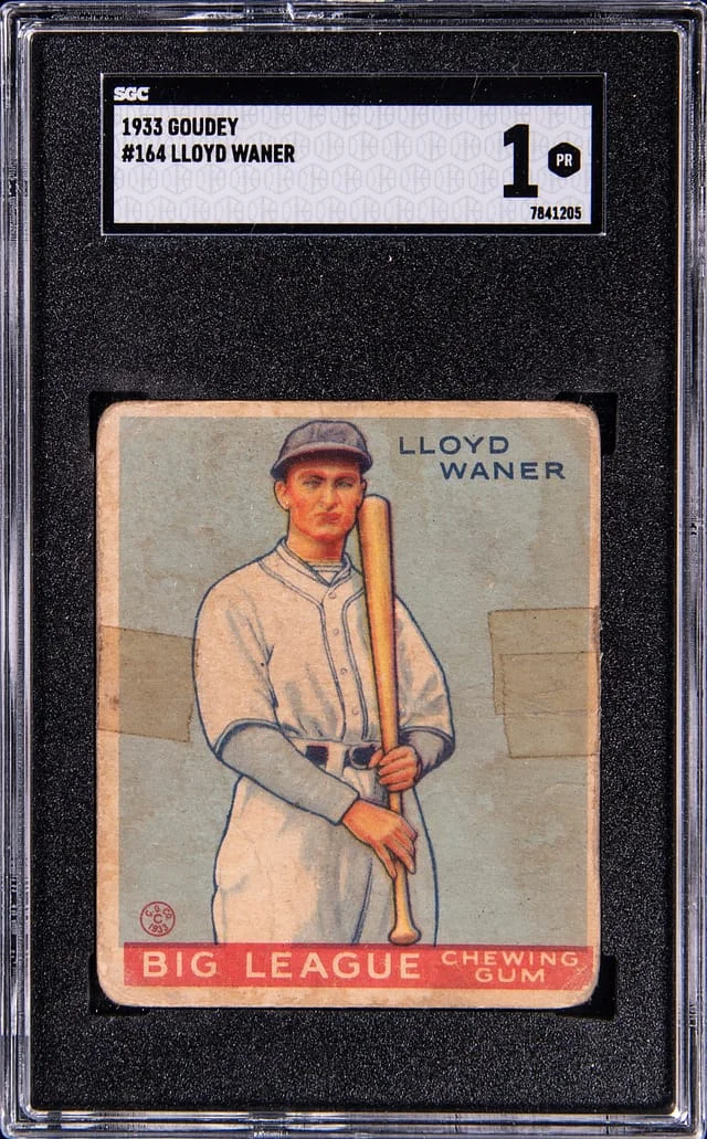 1933 Goudey Lloyd Waner #164 card image