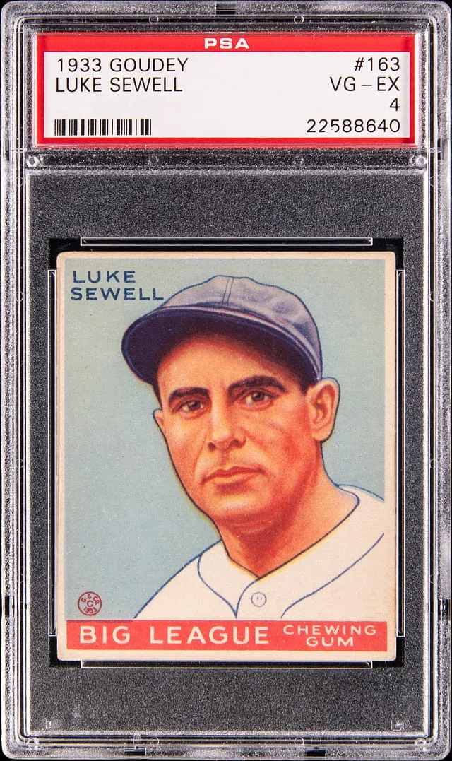1933 Goudey Luke Sewell #163 card image