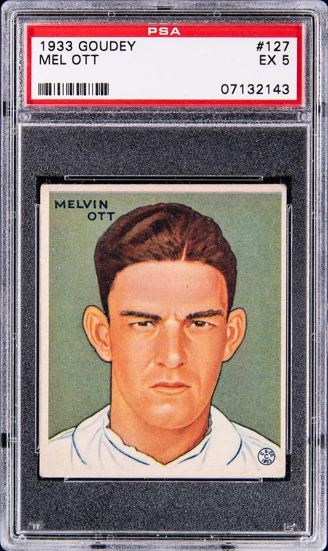 1933 Goudey Mel Ott #127 card image