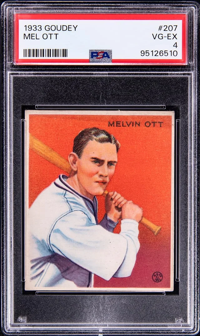1933 Goudey Mel Ott #207 card image