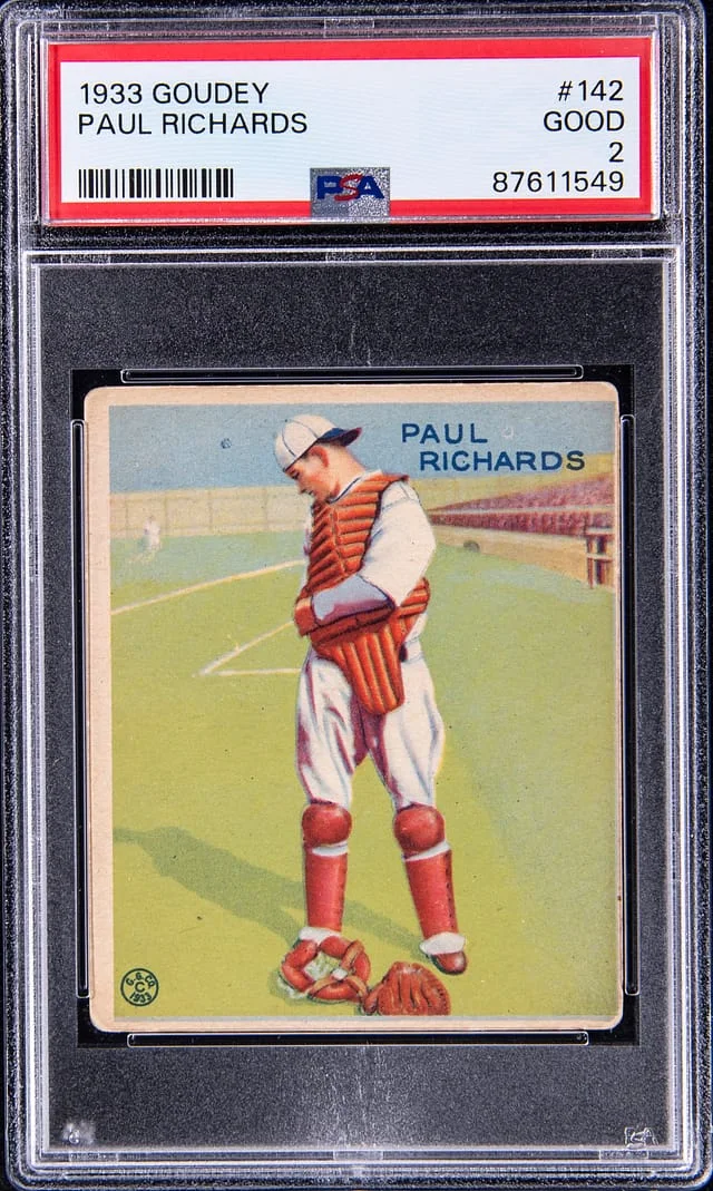 1933 Goudey Paul Richards #142 card image
