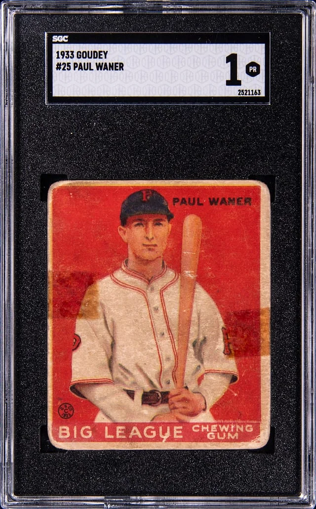 1933 Goudey Paul Waner #25 card image