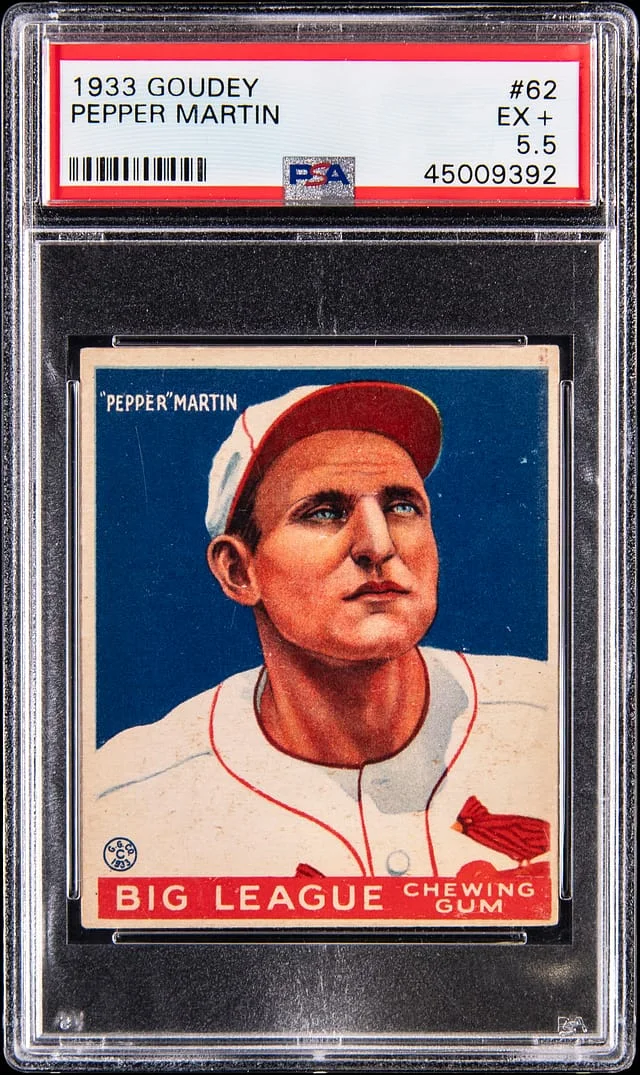 1933 Goudey Pepper Martin #62 card image