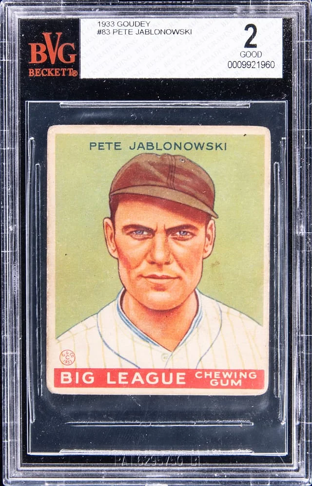 1933 Goudey Pete Jablonowski #83 card image