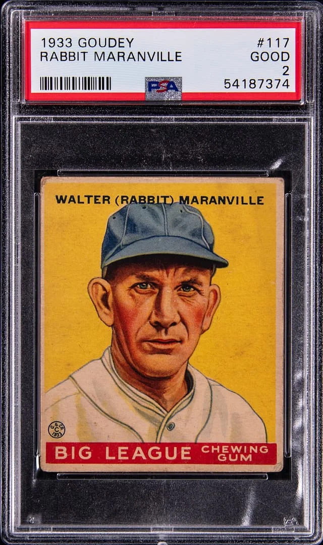 1933 Goudey Rabbit Maranville #117 card image
