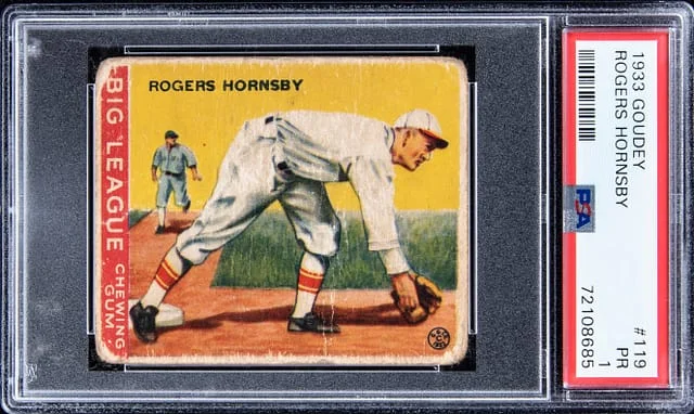 1933 Goudey Rogers Hornsby #119 card image