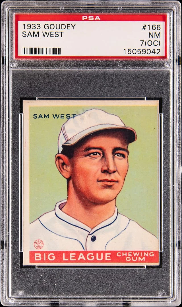 1933 Goudey Sam West #166 card image