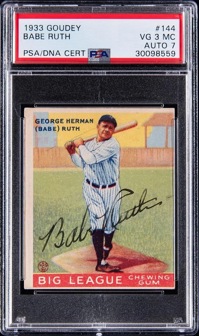 1933 Goudey Signed Babe Ruth #144 card image