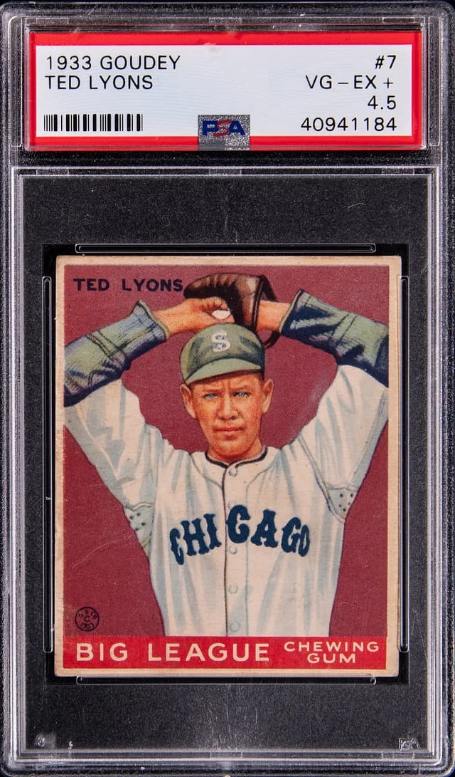 1933 Goudey Ted Lyons #7 card image