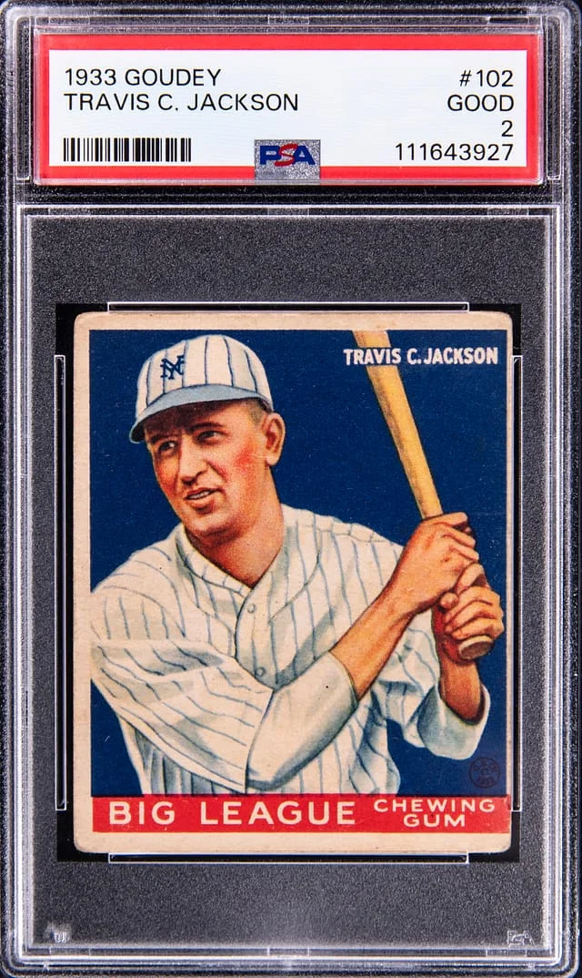 1933 Goudey Travis C. Jackson #102 card image
