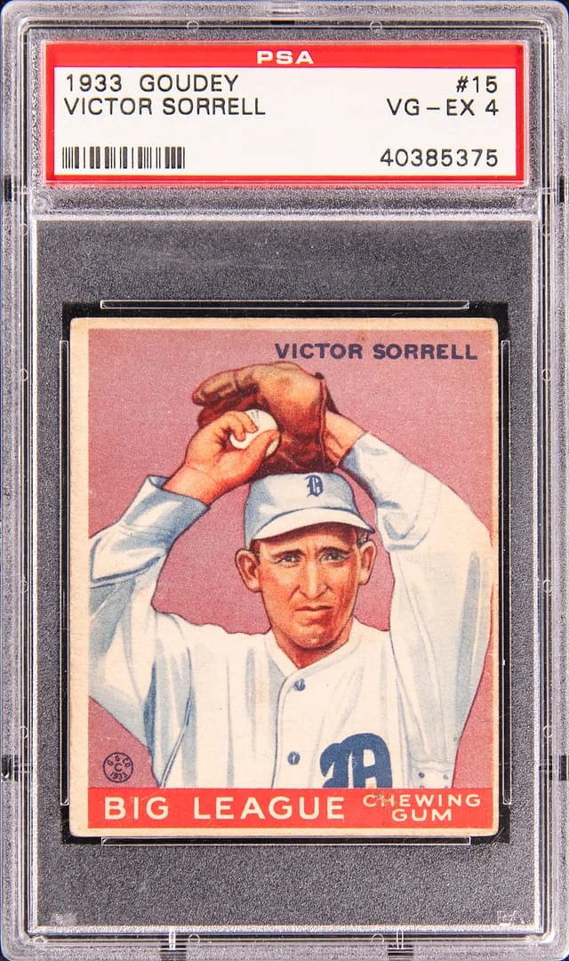1933 Goudey Victor Sorrell #15 card image
