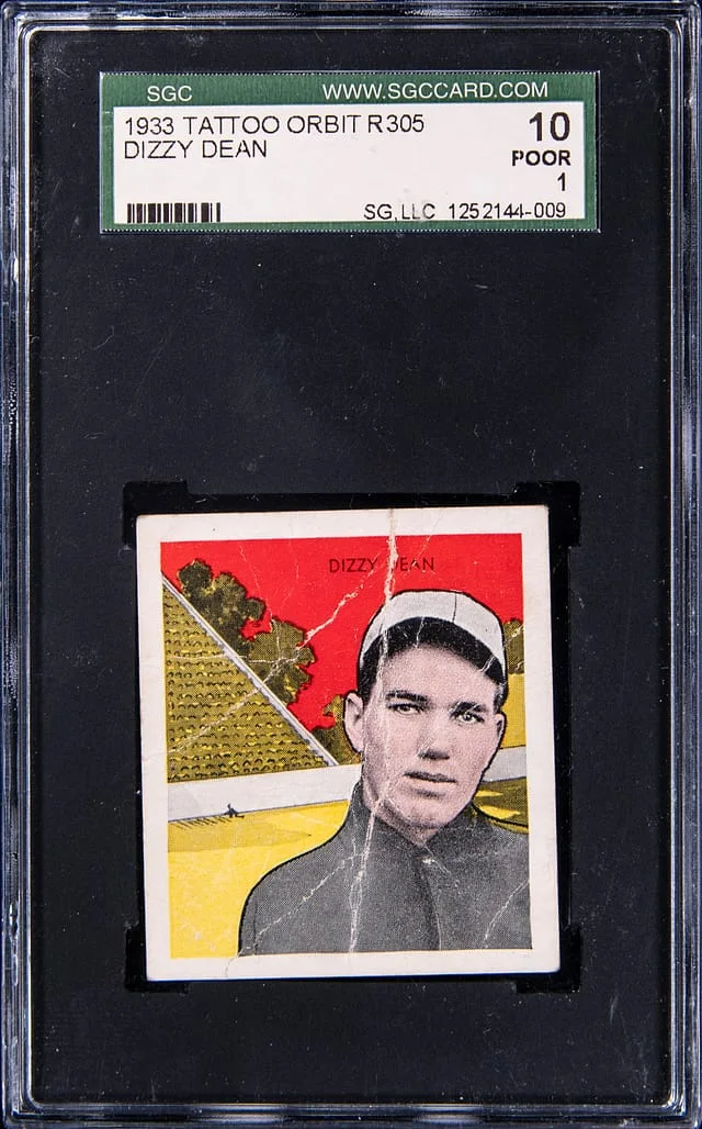 1933 R305 Tattoo Orbit Dizzy Dean #NNO card image