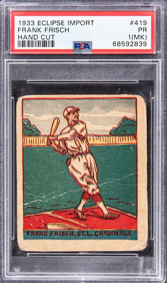 1933 R337 Eclipse Import, Hand Cut Frank Frisch #419 card image