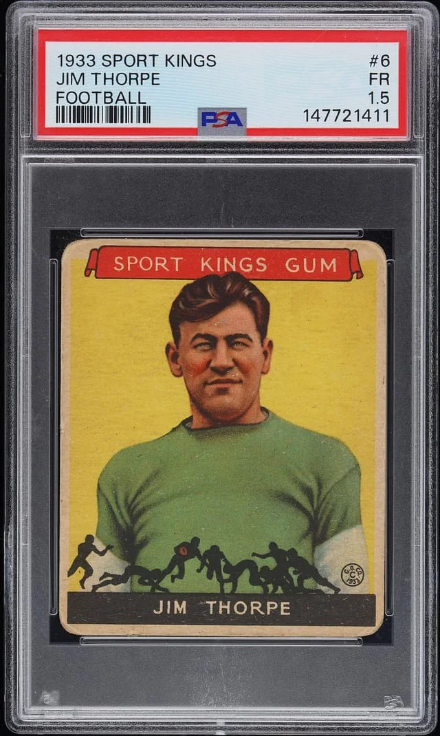 1933 Sport Kings Football Jim Thorpe #6 card image