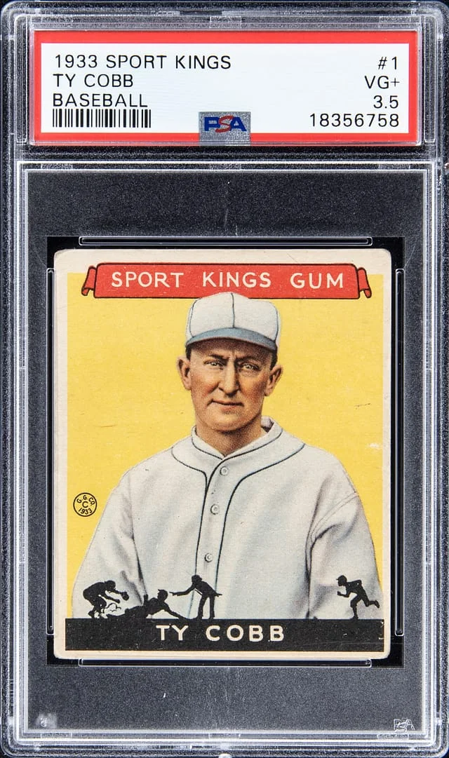 1933 Sport Kings Ty Cobb, Baseball #1 card image