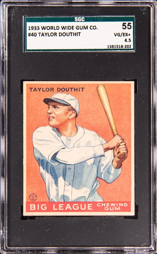 1933 World Wide Gum Co. Taylor Douthit #40 card image