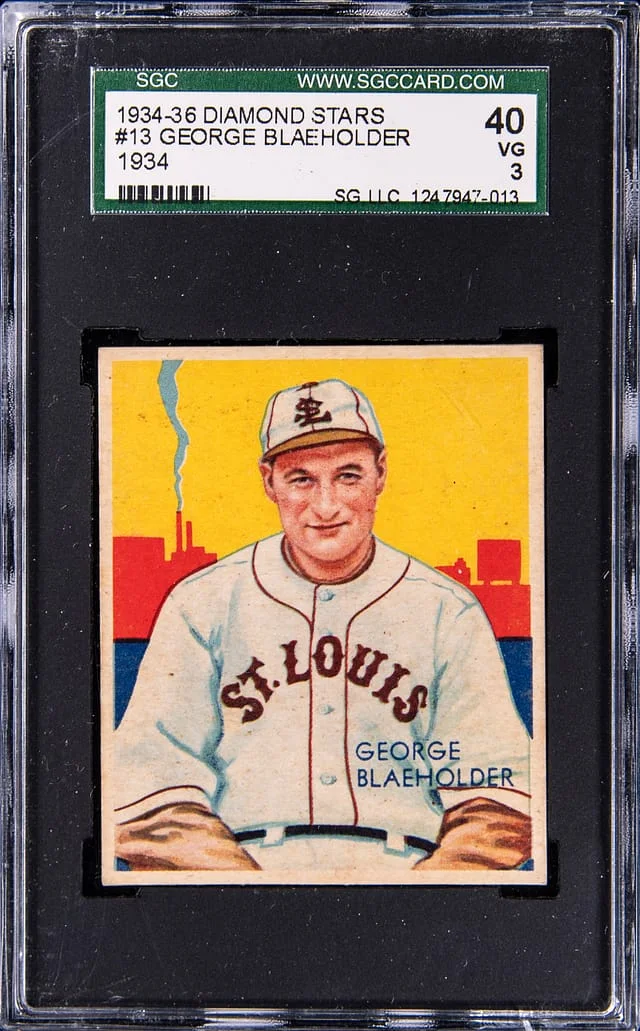 1934-36 Diamond Stars George Blaeholder #13 card image