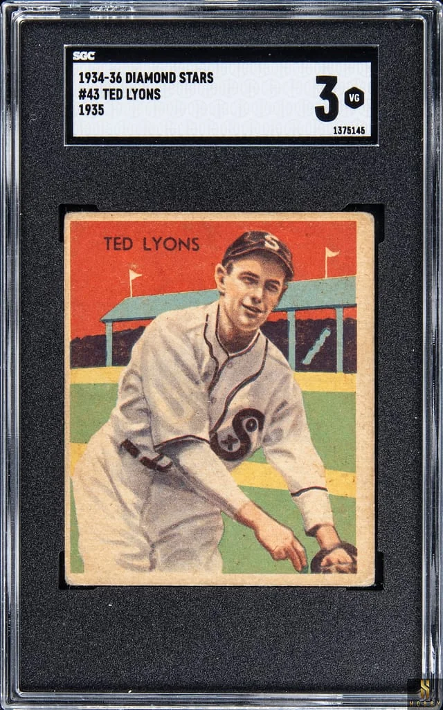 1934-36 National Chicle Diamond Stars 1935 Ted Lyons #43 card image