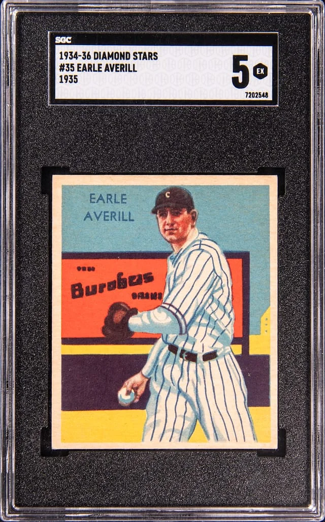 1934-36 National Chicle Diamond Stars Earle Averill #35 card image
