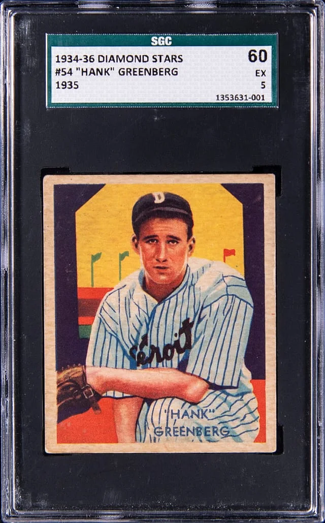 1934-36 National Chicle Diamond Stars Hank Greenberg #54 card image