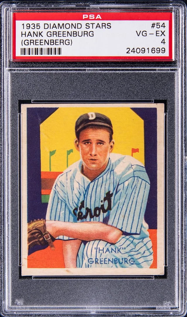 1934-36 National Chicle Diamond Stars Hank Greenburg (Greenberg) #54 card image