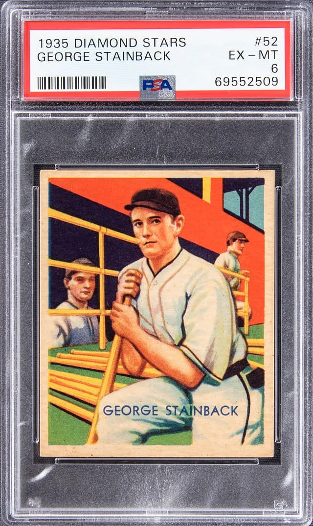 1934-36 R327 National Chicle Co. Diamond Stars George Stainback #52 card image