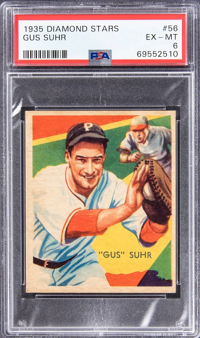 1934-36 R327 National Chicle Co. Diamond Stars Gus Suhr #56 card image
