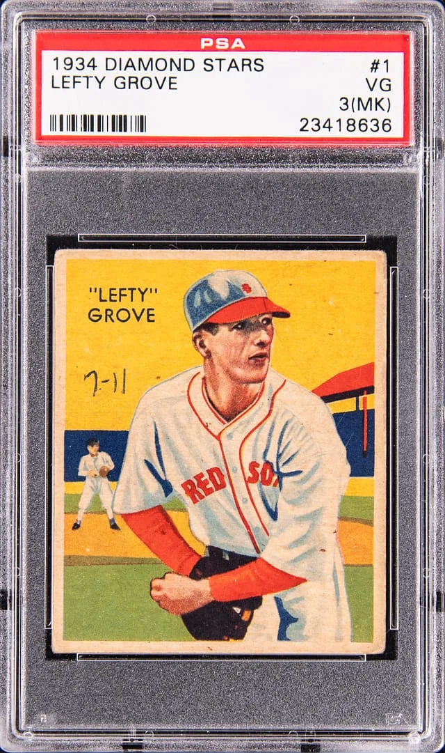 1934 Diamond Stars Lefty Grove #1 card image