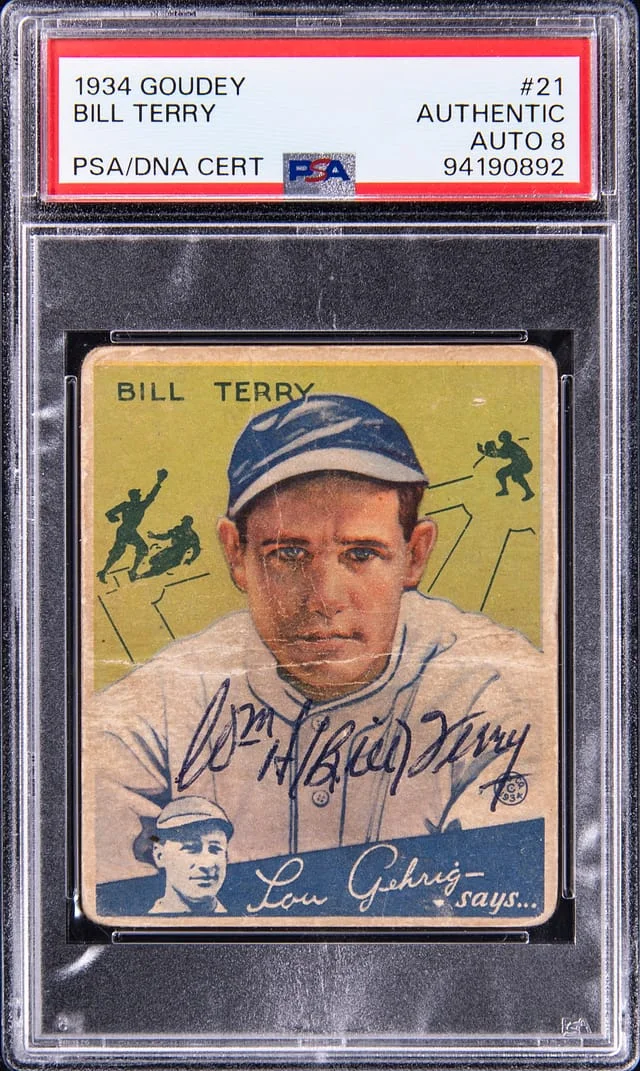 1934 Goudey Bill Terry #21 card image