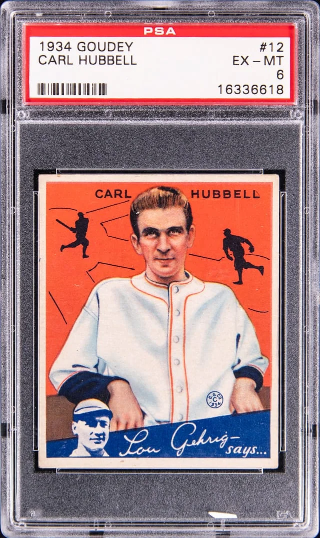 1934 Goudey Carl Hubbell #12 card image