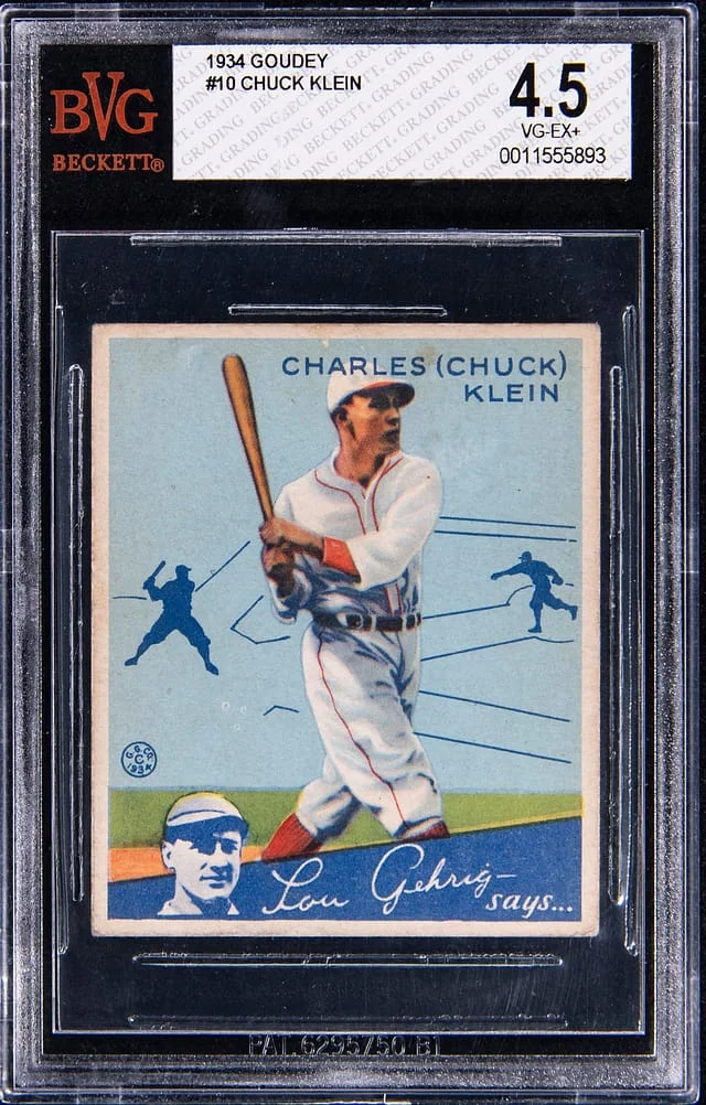 1934 Goudey Chuck Klein #10 card image