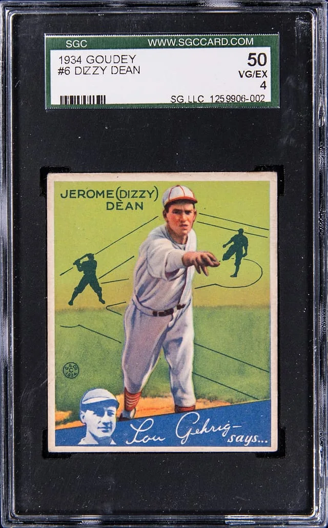 1934 Goudey Dizzy Dean #6 card image