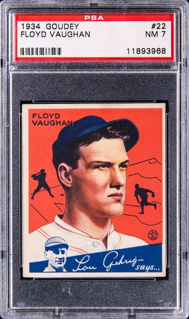 1934 Goudey Floyd (Arky) Vaughan #22 card image