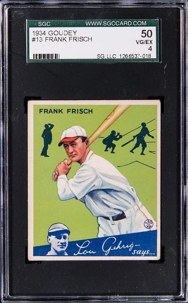 1934 Goudey Frank Frisch #13 card image