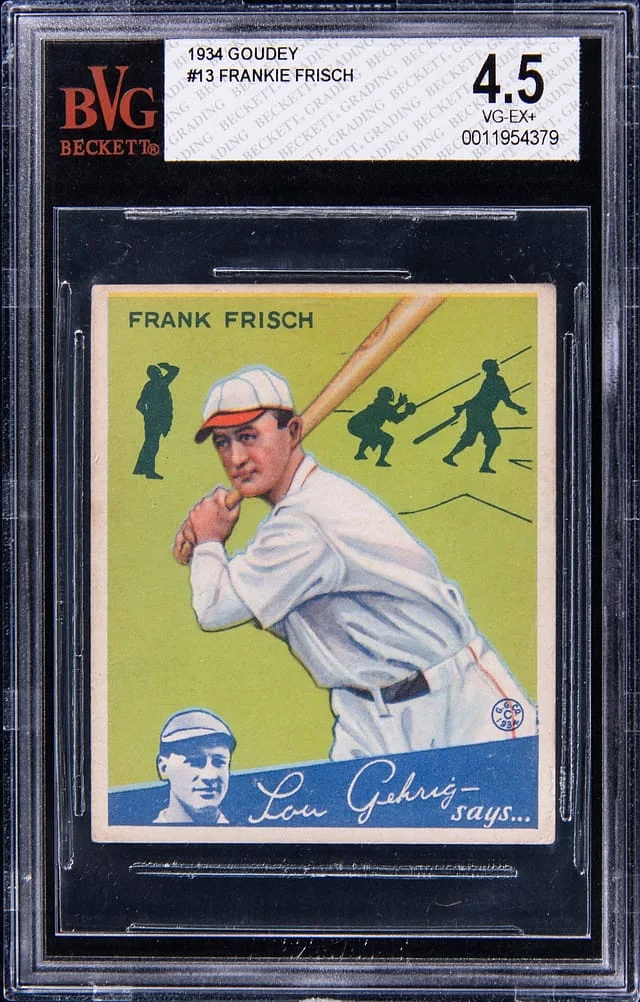 1934 Goudey Frankie Frisch #13 card image