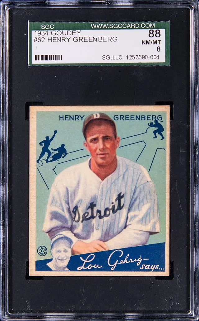 1934 Goudey Henry Greenberg #62 card image
