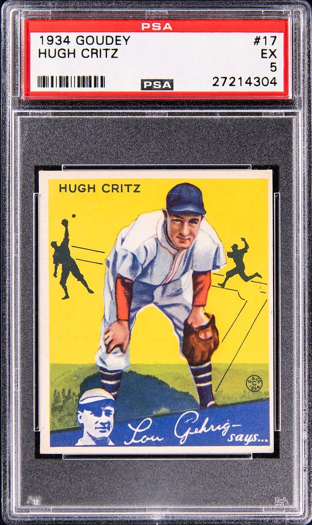 1934 Goudey Hugh Critz #17 card image