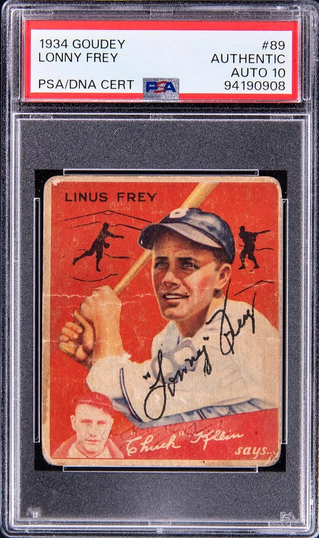 1934 Goudey Lonny Frey #89 card image