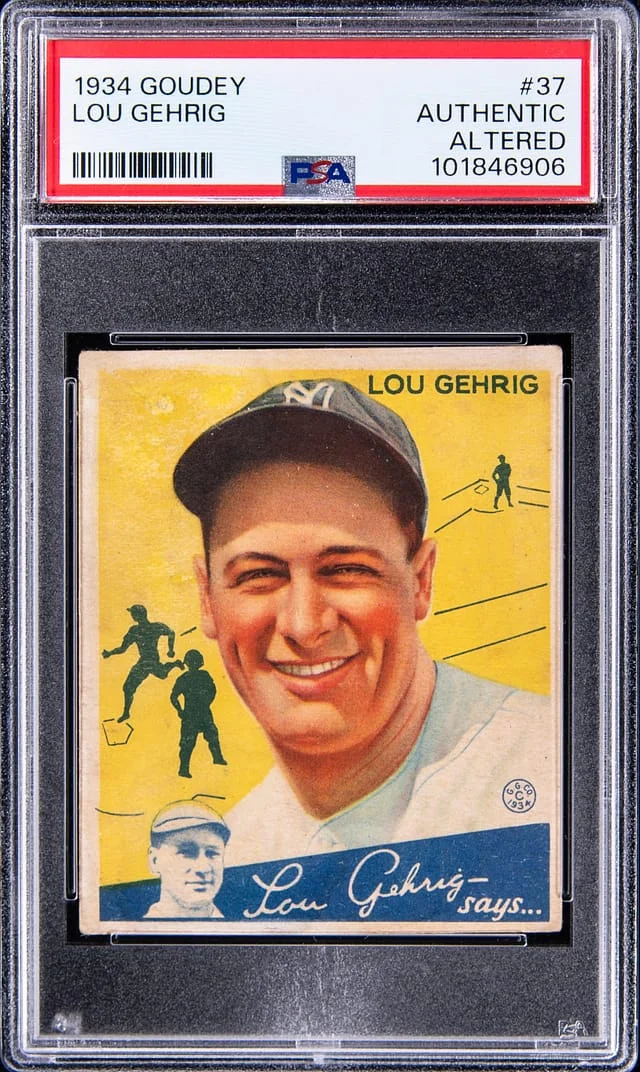 1934 Goudey Lou Gehrig #37 card image