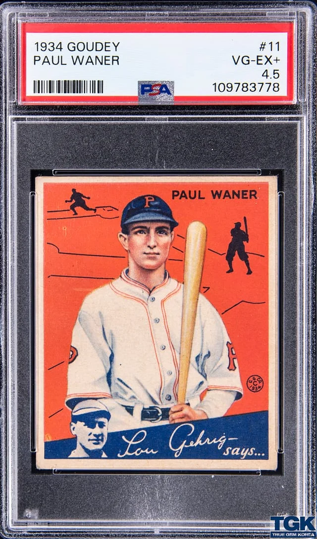 1934 Goudey Paul Waner #11 card image