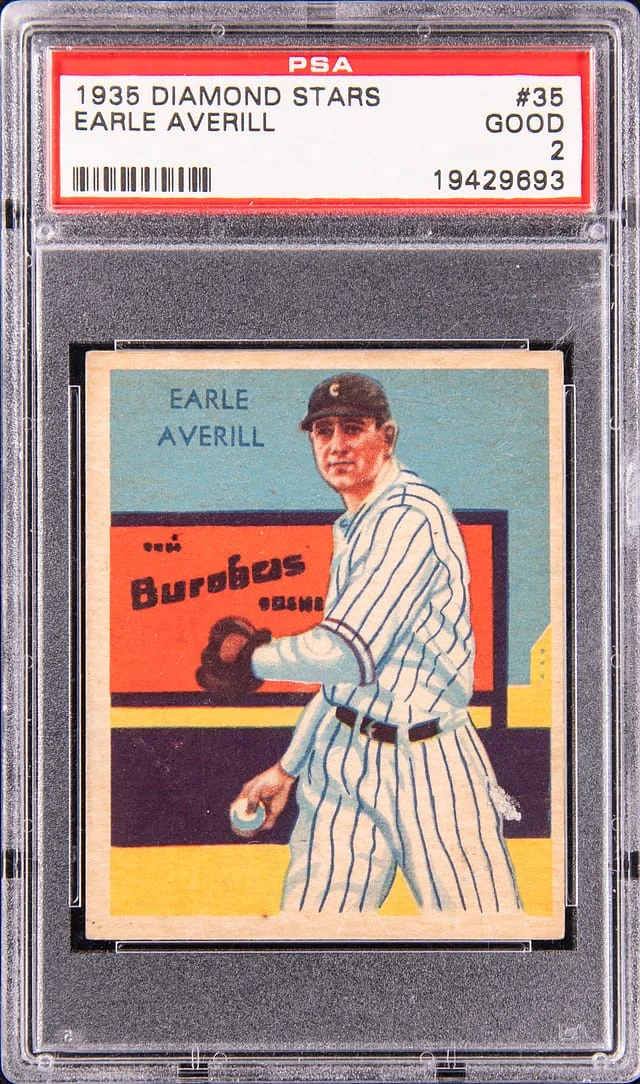 1935 Diamond Stars Earle Averill #35 card image