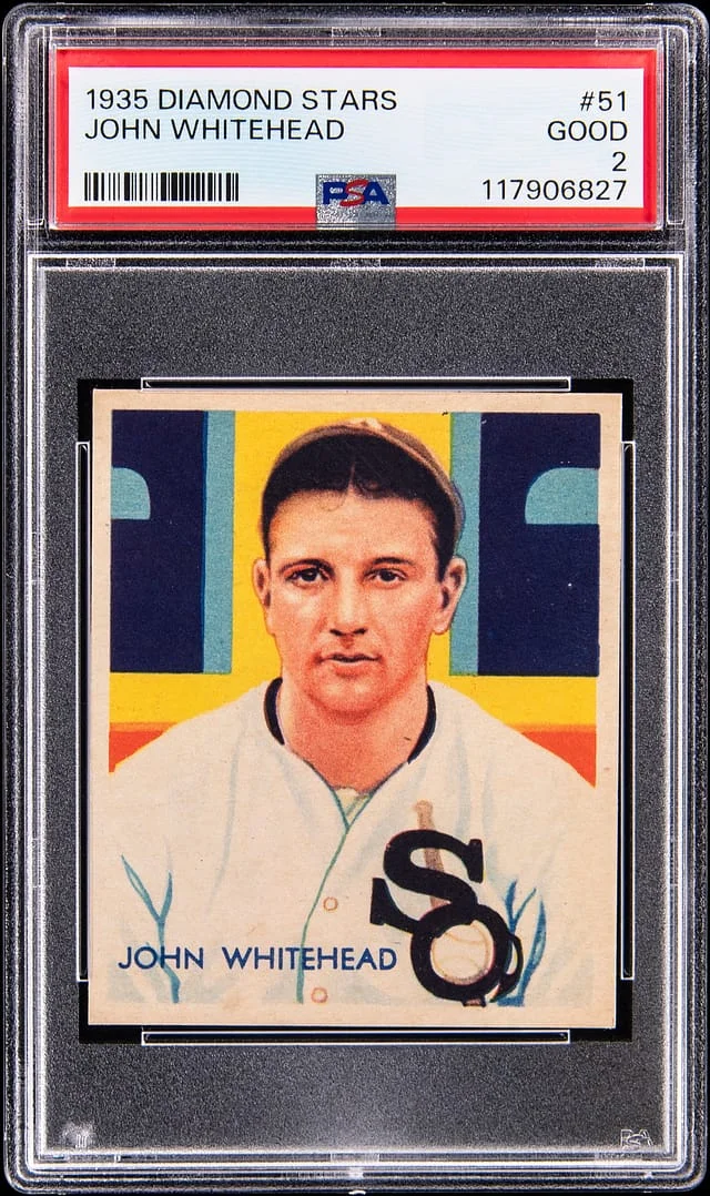 1935 Diamond Stars John Whitehead #51 card image