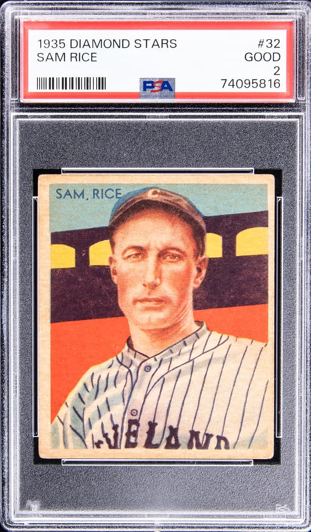 1935 Diamond Stars Sam Rice #32 card image