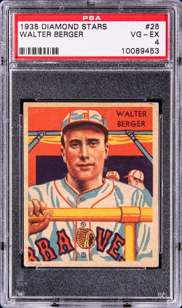 1935 Diamond Stars Walter Berger #25 card image
